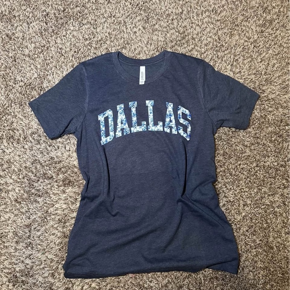 Bella Canvas DALLAS navy blue tee